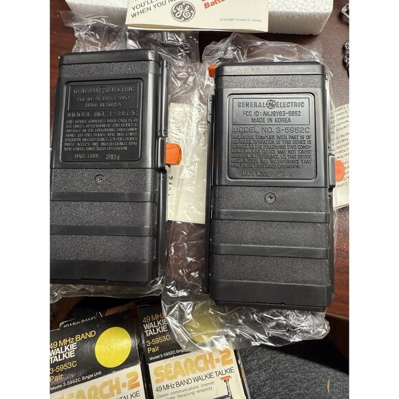 NEW Set Of 2 General Electric Search 2 Walkie Talkie PAIR 3-5953C W/ Morse Code - Picture 6 of 6